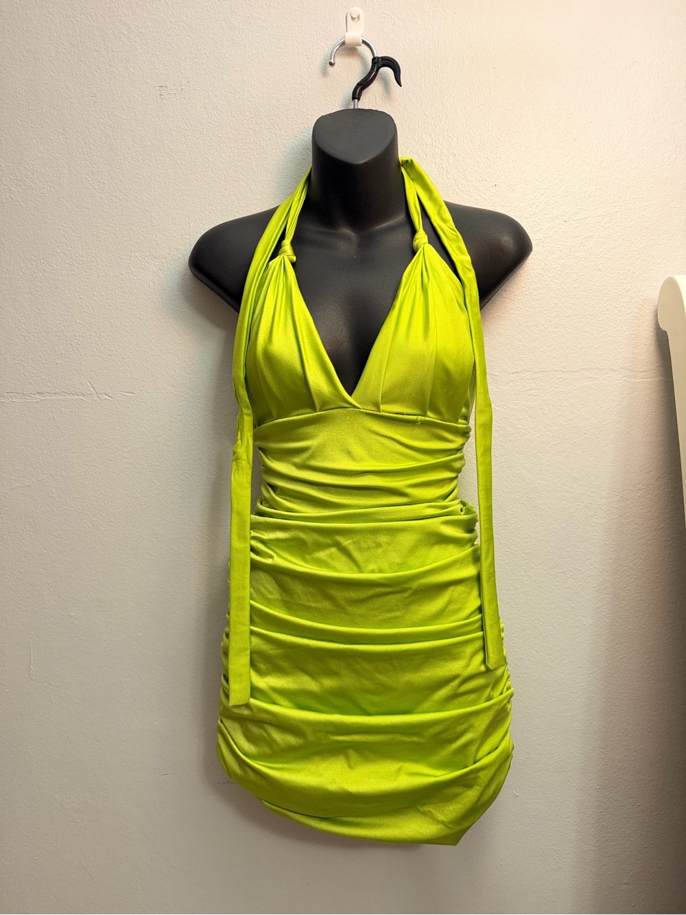 Lime Green Halter Dress